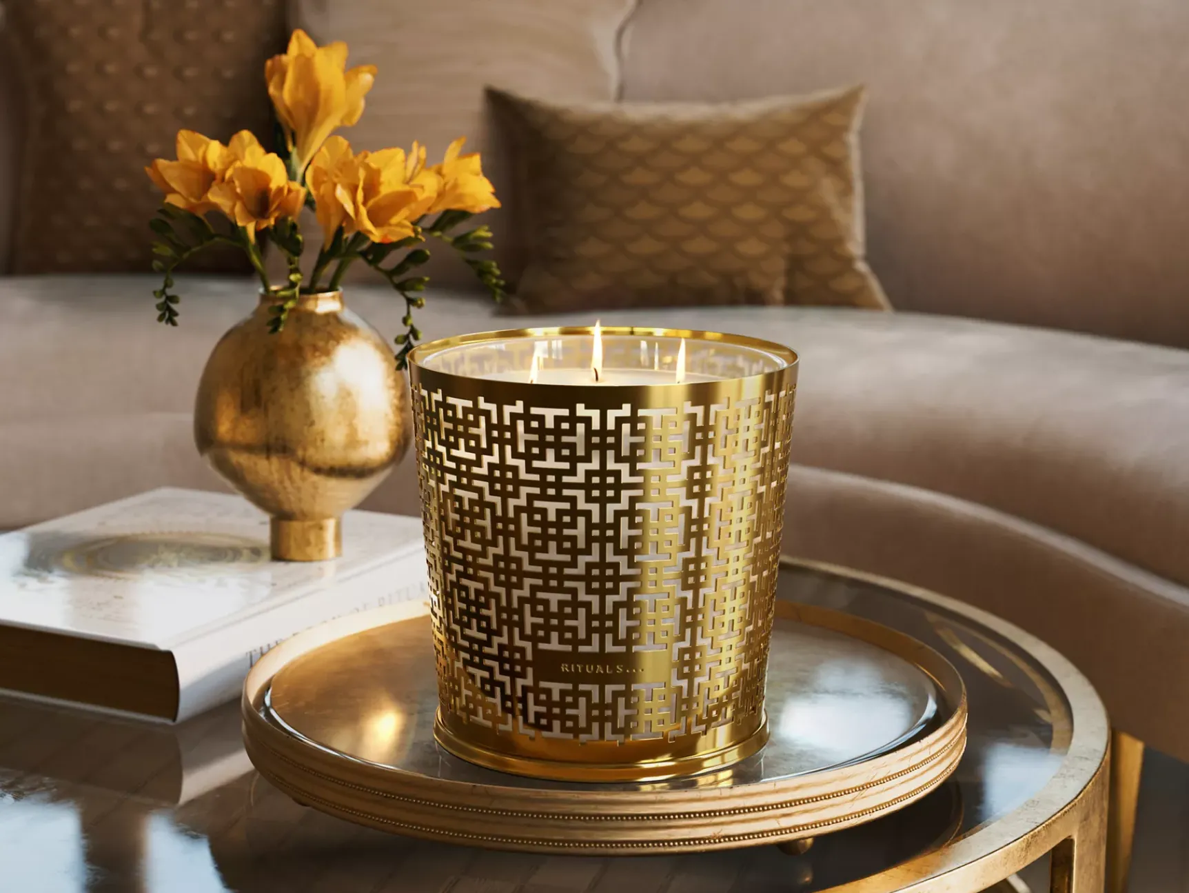 Clearance Rituals Large Black Oudh Scented Candle With Metal Sleeve