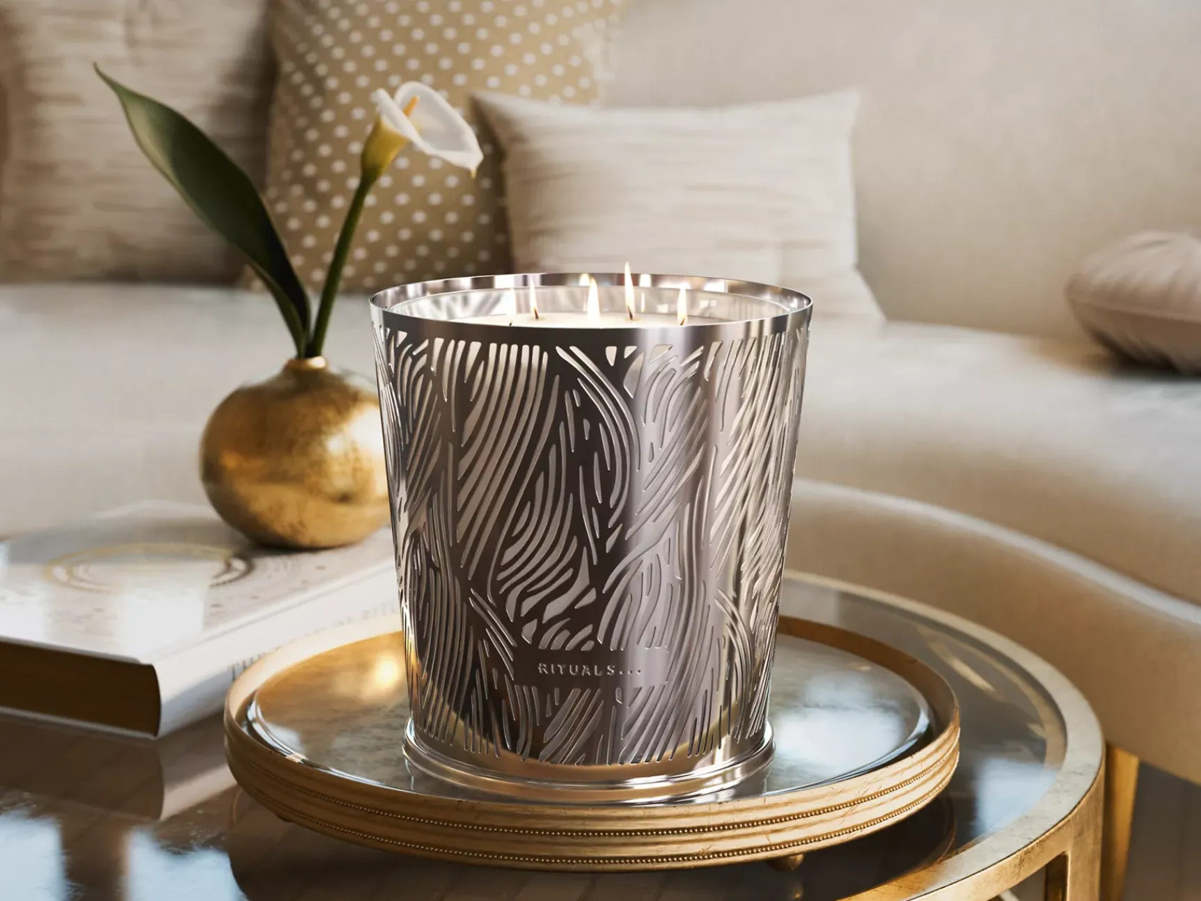 Best Rituals XL Orris Mimosa Scented Candle With Metal Sleeve