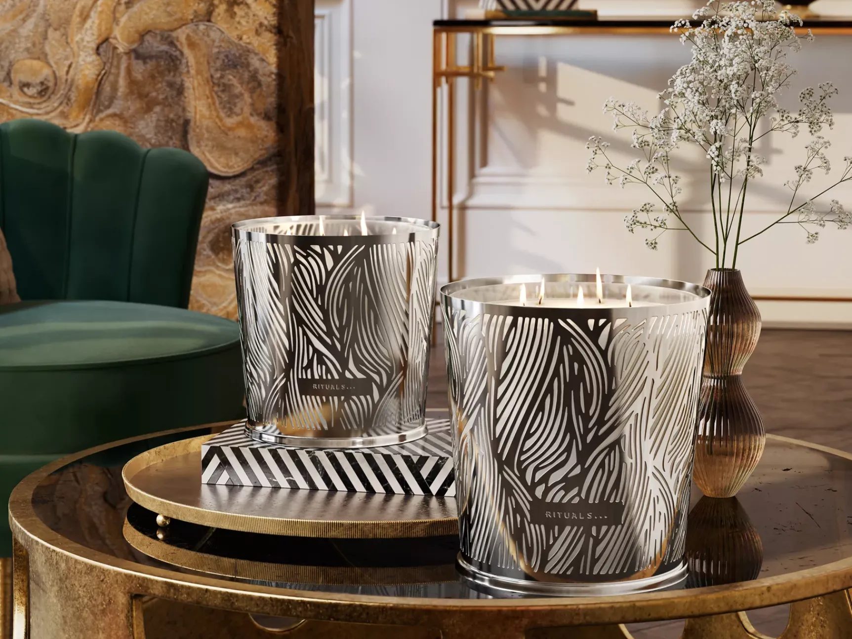 Best Rituals XL Orris Mimosa Scented Candle With Metal Sleeve